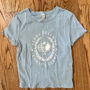 Alpha Delta Pi Light Blue Baby Graphic Tee